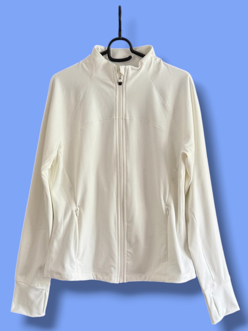 Jockey Womens Full Zip Jacket Cream Activewear Golf Yoga Tennis